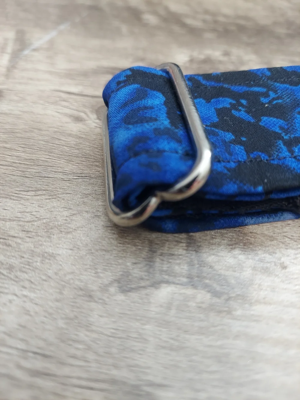 Custom Martingale Dog Collar Electric Blue Leopard Camo 1.5